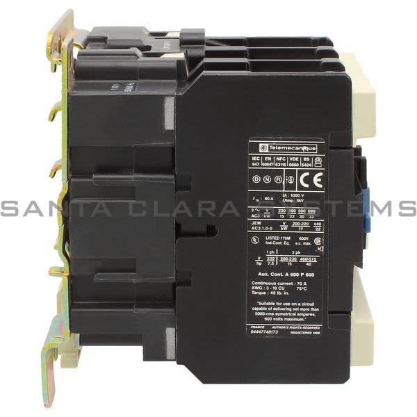 Telemecanique LC1D5011F7 Contactor Product Image