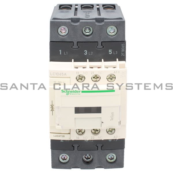 Telemecanique LC1D65ABD TeSys D contactor - 3P(3 NO) - AC-3 - <= 440 V 65 A - 24 V DC standard coil Product Image