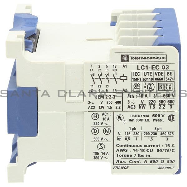 Telemecanique LC1EC03B Contactor Product Image