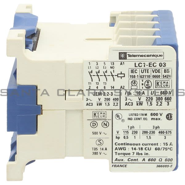 Telemecanique LC1EC03F Contactor Product Image