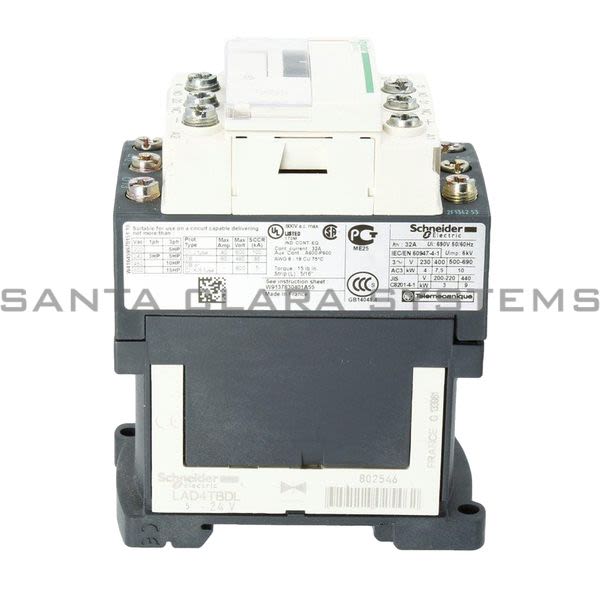 Telemecanique LC1D09M7 TeSys D contactor - 3P(3 NO) - AC-3 - <= 440 V 9 A - 220 V AC coil Product Image