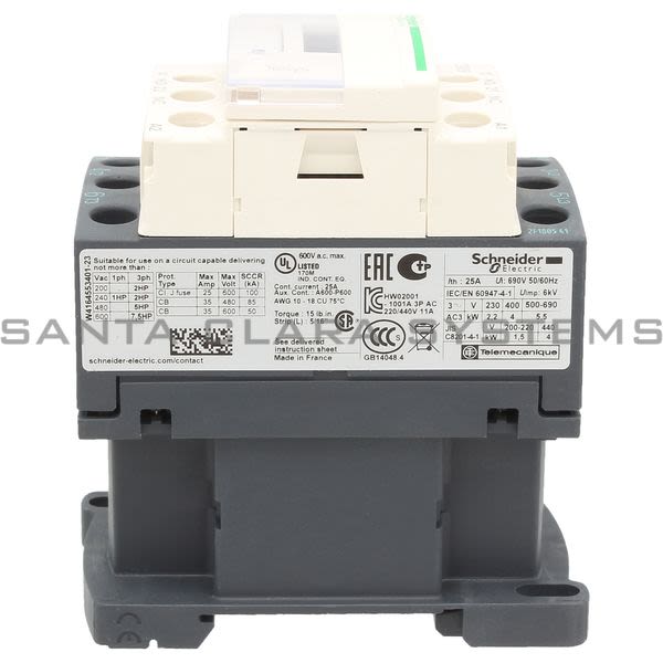 Telemecanique LC1D09U7 Contactor Product Image