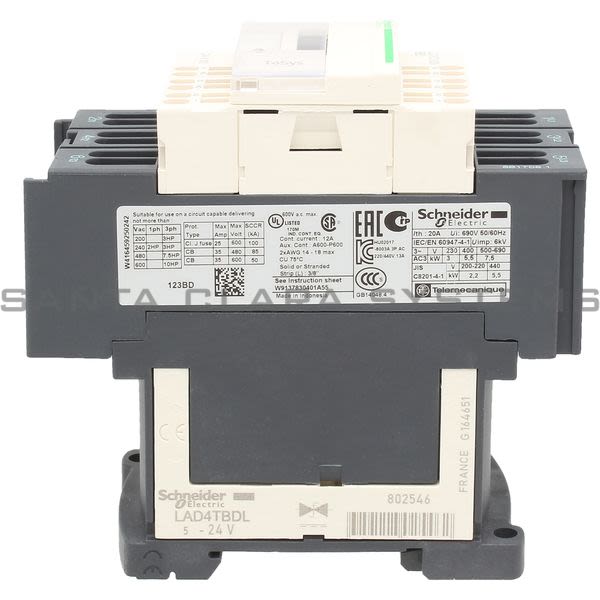 Telemecanique LC1D123BD Contactor Product Image