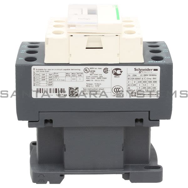 Telemecanique LC1D128F7 Contactor Product Image
