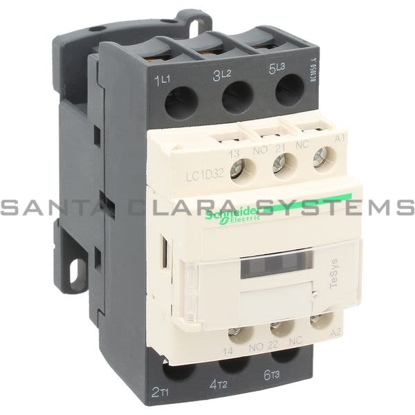 Telemecanique LC1D32F7 TeSys D contactor - 3P(3 NO) - AC-3 - <= 440 V 32 A - 110 V AC coil Product Image