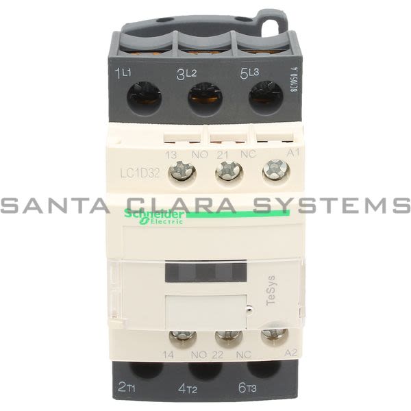 Telemecanique LC1D32F7 TeSys D contactor - 3P(3 NO) - AC-3 - <= 440 V 32 A - 110 V AC coil Product Image