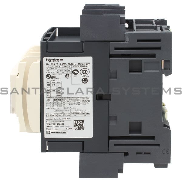 Telemecanique LC1D50A6BD Contactor Product Image