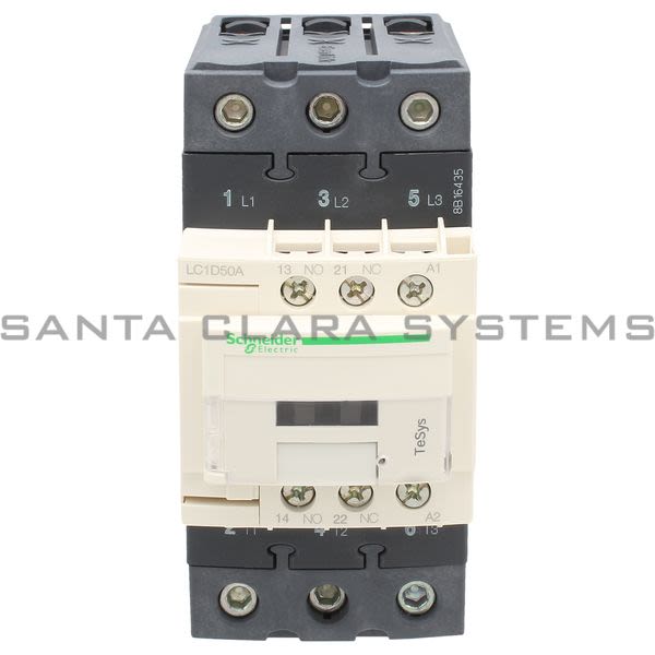 Telemecanique LC1D50AG7 TeSys D contactor - 3P(3 NO) - AC-3 - <= 440 V 50 A - 120 V AC 50/60 Hz coil Product Image