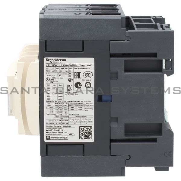 Telemecanique LC1D50AM7 Contactor Product Image