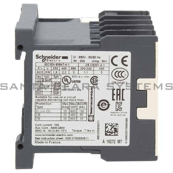 Telemecanique LC1K0610M7 Contactor Product Image