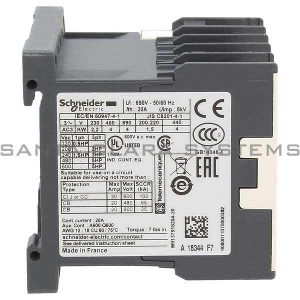 Telemecanique LC1K09008F7 Contactor Product Image