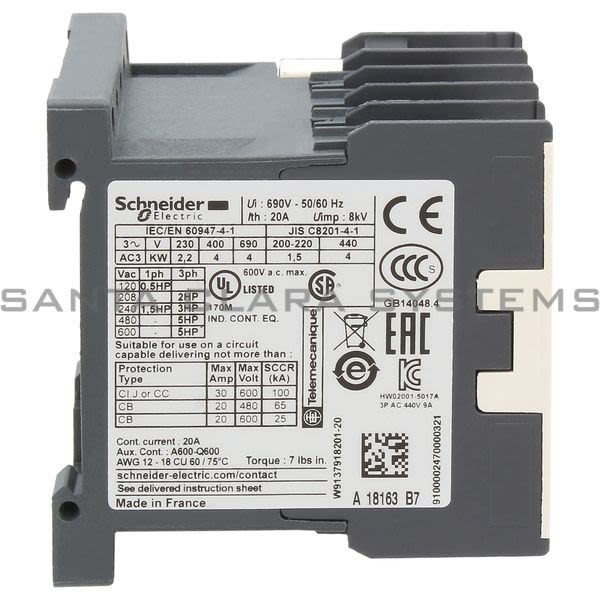Telemecanique LC1K0910B7 Contactor Product Image
