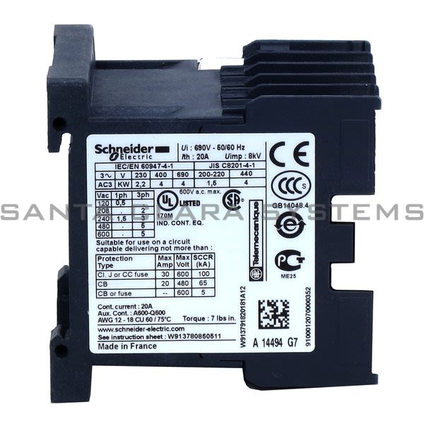 Telemecanique LC1K0910G7 Contactor Product Image