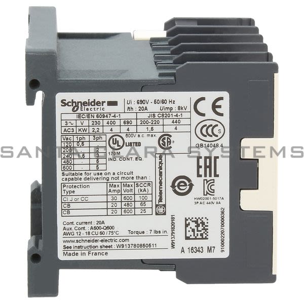 Telemecanique LC1K0910M7 Contactor Product Image