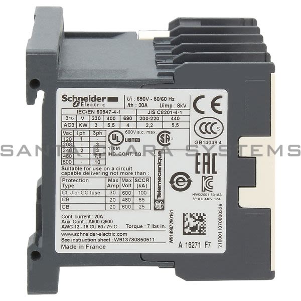 Telemecanique LC1K1210F7 Contactor Product Image