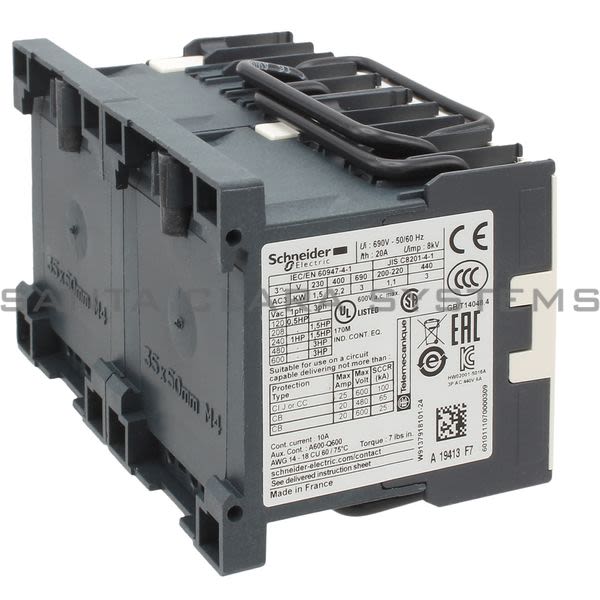 Telemecanique LC2K0601F7 TeSys K reversing contactor - 3P - AC-3 <= 440 V 6 A - 1 NC - 110 V AC coil Product Image