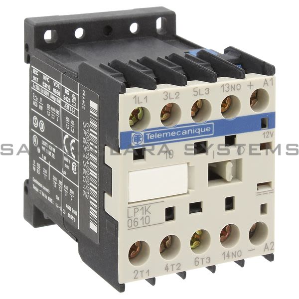 Telemecanique LP1K0610JD TeSys K contactor - 3P - AC-3 <= 440 V 6 A - 1 NO aux. - 12 V DC coil Product Image