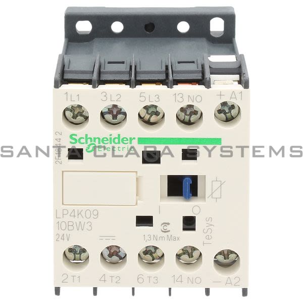 Telemecanique LP4K0910BW3 TeSys K contactor - 3P - AC-3 <= 440 V 9 A - 1 NO aux. - 24 V DC coil Product Image
