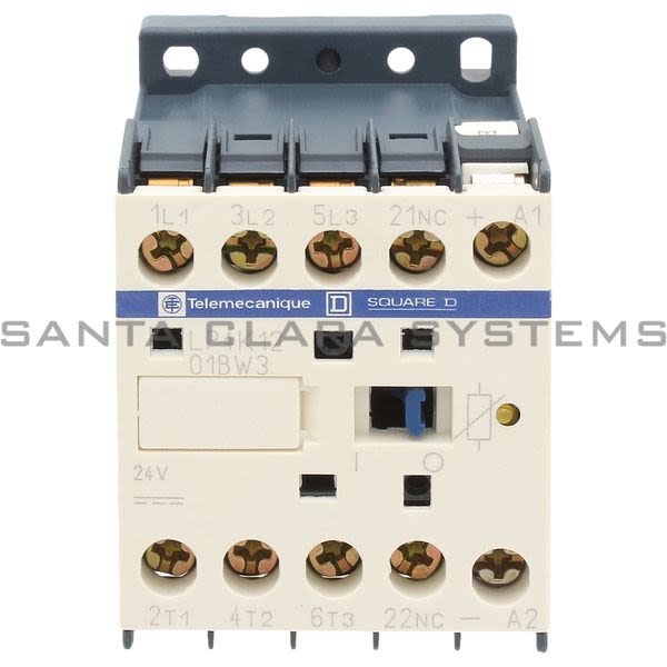 Telemecanique LP4K1201BW3 TeSys K contactor - 3P - AC-3 <= 440 V 12 A - 1 NC aux. - 24 V DC coil Product Image