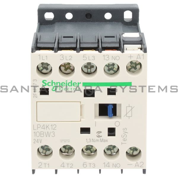 Telemecanique LP4K1210BW3 TeSys K contactor - 3P - AC-3 <= 440 V 12 A - 1 NO aux. - 24 V DC coil Product Image