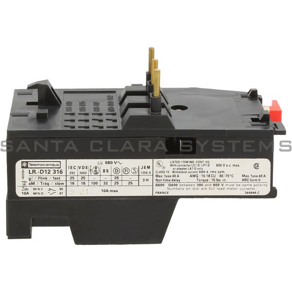 Telemecanique LR1D12316 Overload Relay Product Image