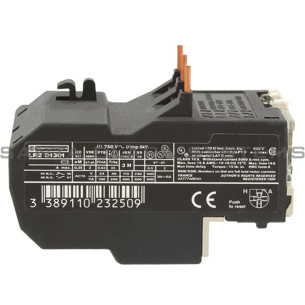 Telemecanique LR2D1301 Overload Relay Product Image