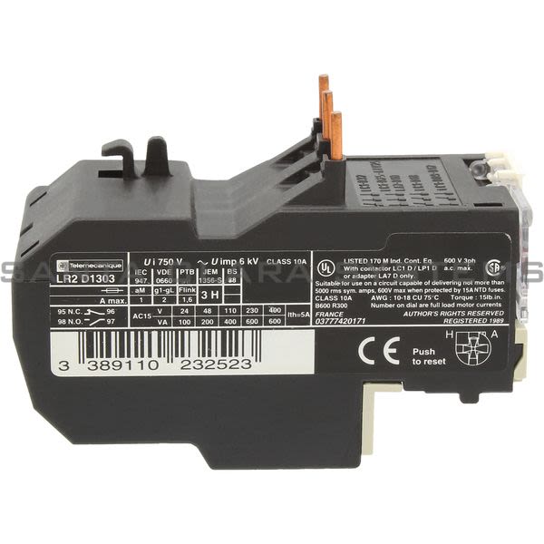 Telemecanique LR2D1303 Overload Relay Product Image