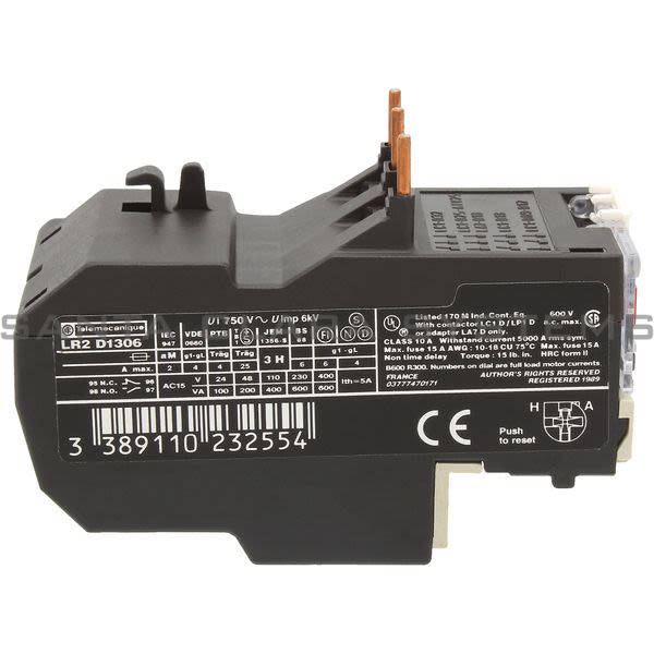 Telemecanique LR2D1306 Overload Relay Product Image