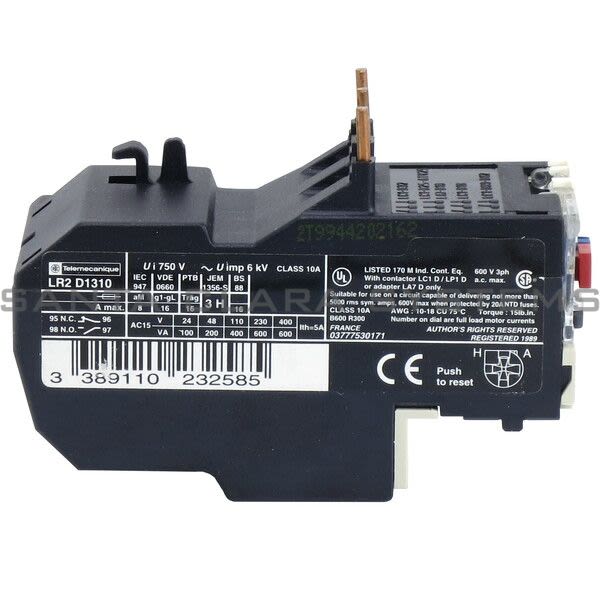 Telemecanique LR2D1310 Overload Relay Product Image