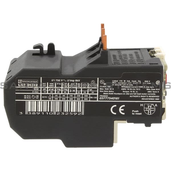 Telemecanique LR2D1312 Overload Relay Product Image