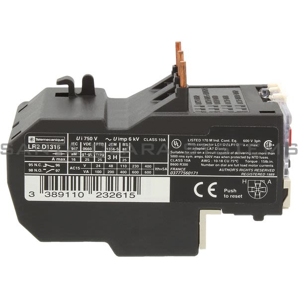 Telemecanique LR2D1316 Overload Relay Product Image