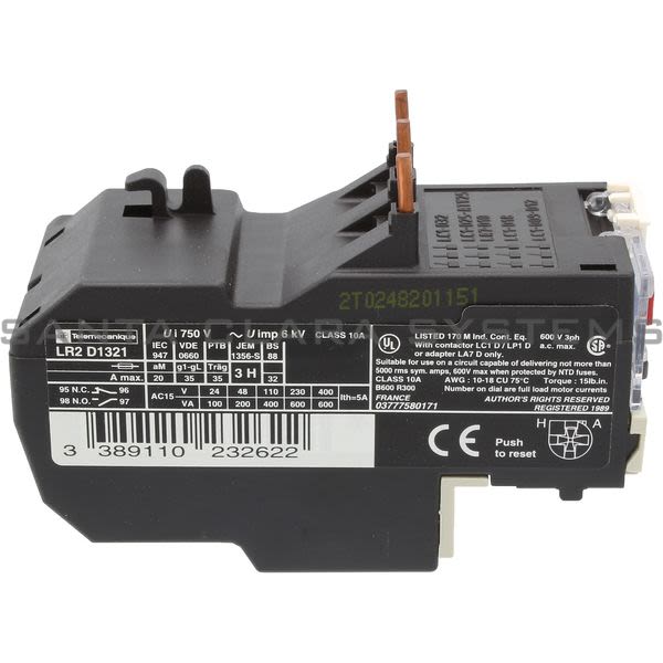 Telemecanique LR2D1321 Overload Relay Product Image