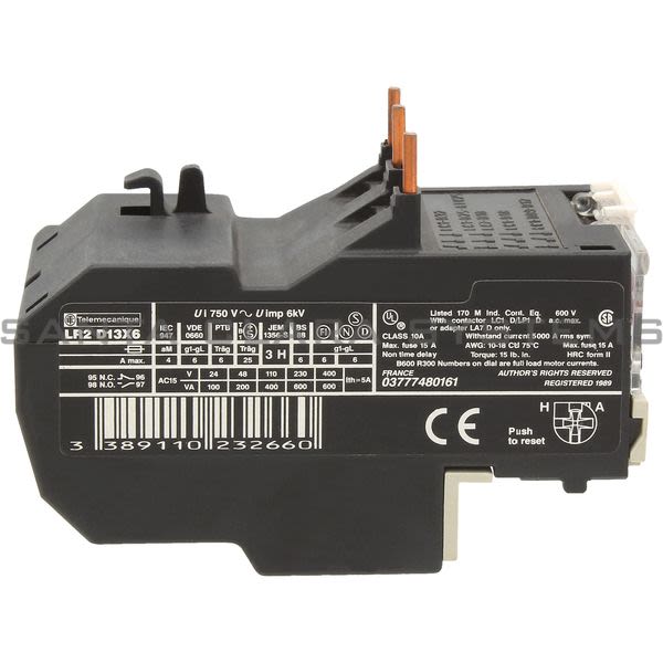 Telemecanique LR2D13X6 Overload Relay Product Image