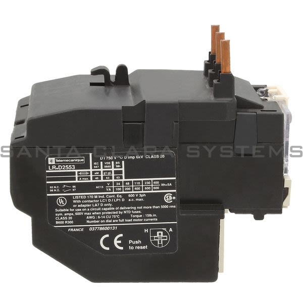 Telemecanique LR2D2553 Overload Relay Product Image