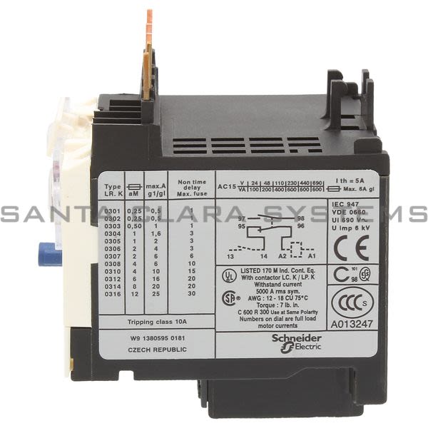 Telemecanique LR2K0306 Overload Relay Product Image