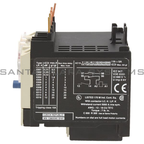 Telemecanique LR2K0310 Overload Relay Product Image