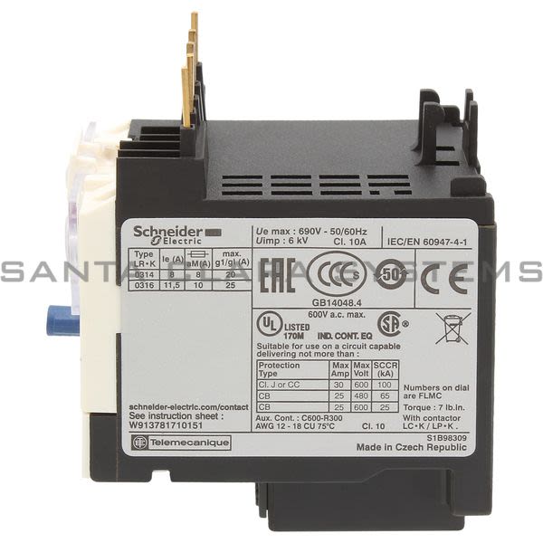 Telemecanique LR2K0314 Overload Relay Product Image