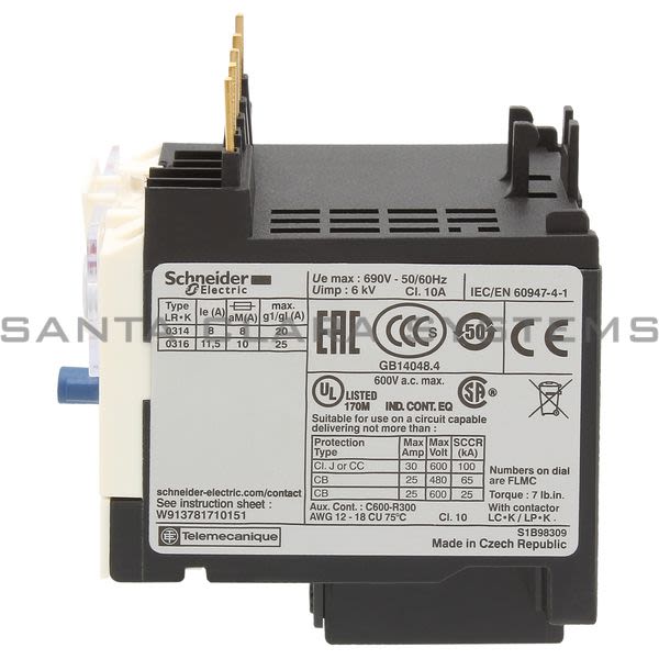 Telemecanique LR2K0316 Overload Relay Product Image