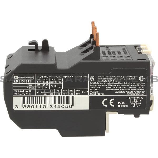 Telemecanique LR3D1312 Thermal Overload Relay Product Image