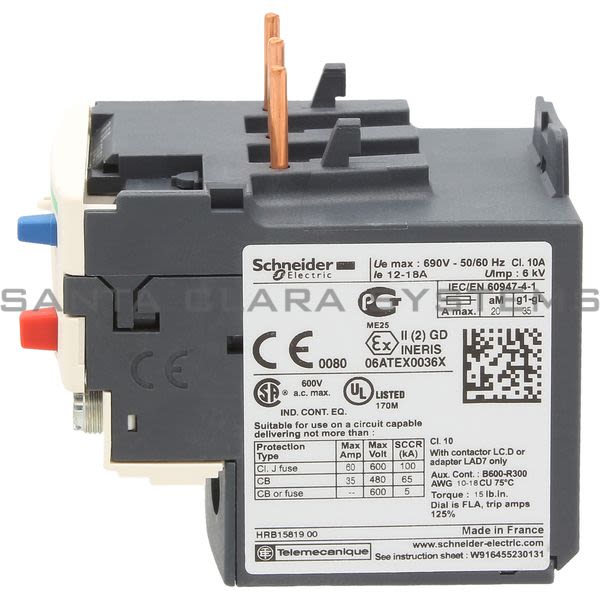 Telemecanique LR3D216 Thermal Overload Relay Product Image
