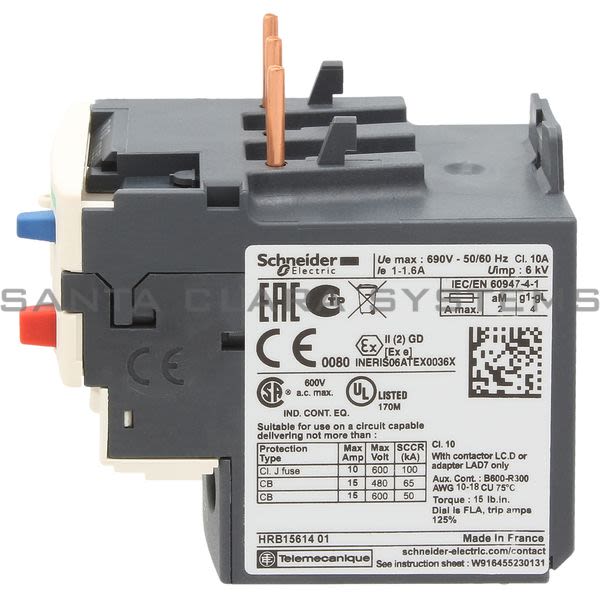 Telemecanique LR3D06 Thermal Overload Relay Product Image