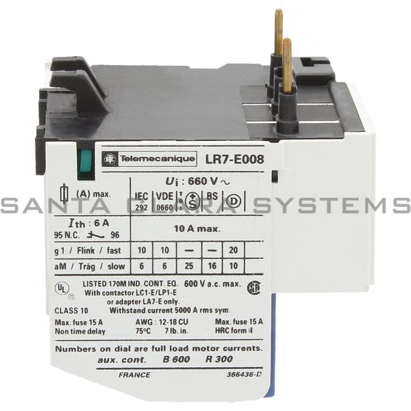 Telemecanique LR7E008 Overload Relay Product Image