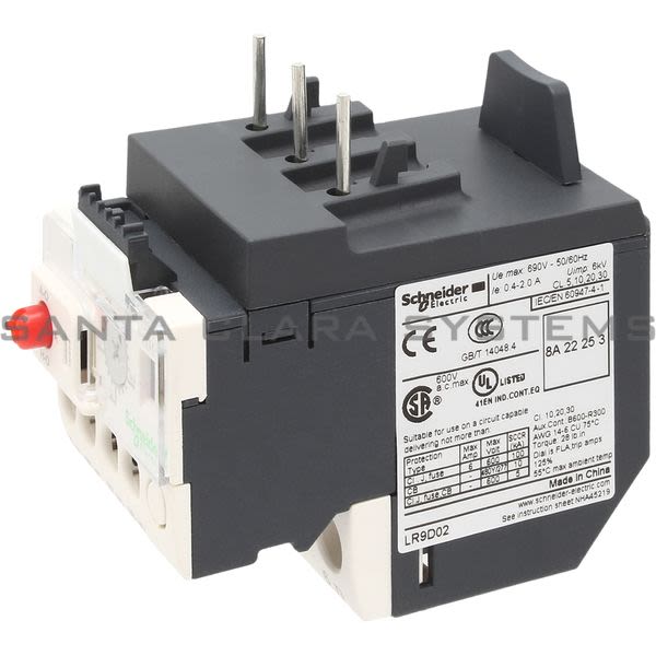 Telemecanique LR9D02 TeSys LRD - electronic thermal overload relay - 3P - 0.4...2 A Product Image