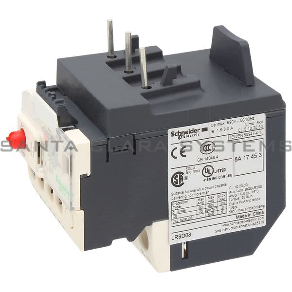 Telemecanique LR9D08 TeSys LRD - electronic thermal overload relay - 3P - 1.6...8 A Product Image