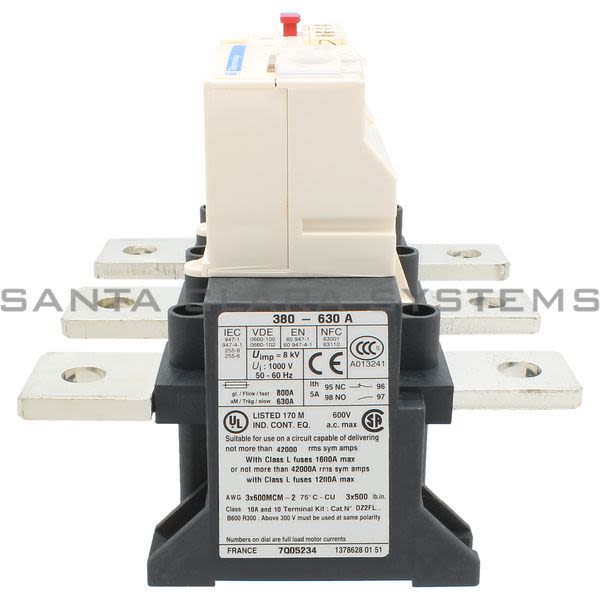 Telemecanique LR9F7381 TeSys LRF - electronic thermal overload relay - 380...630 A - class 10 Product Image