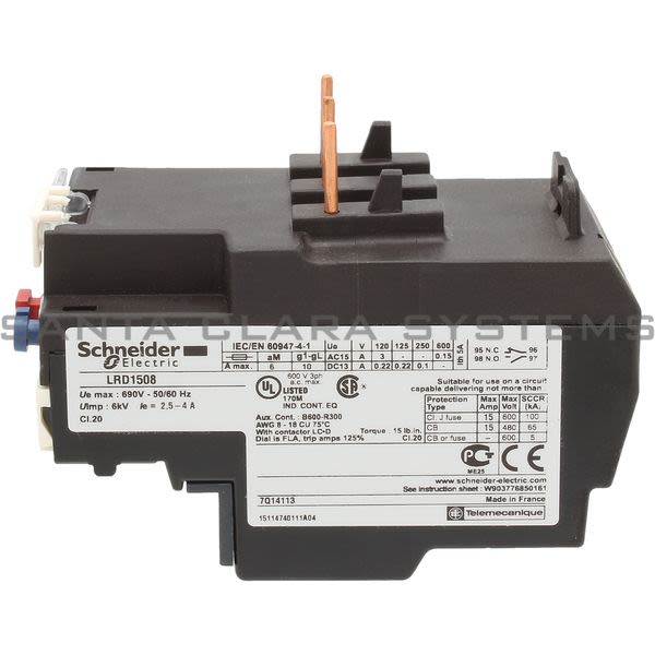 Telemecanique LRD1508 Overload Relay Product Image