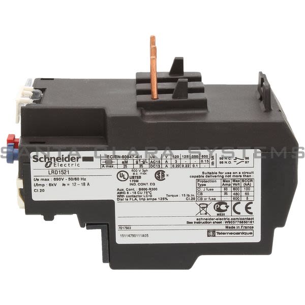 Telemecanique LRD1521 Overload Relay Product Image