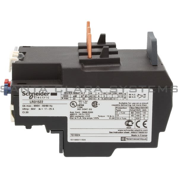 Telemecanique LRD1522 Relay Overload Product Image