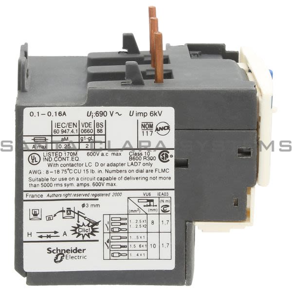 Telemecanique Tesys Lrd Thermal Overload Relays - 0.10.16 A - Class 