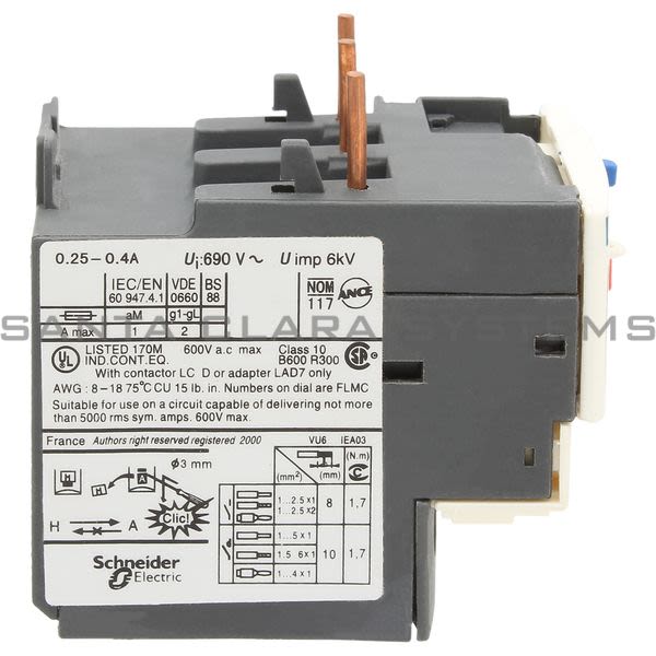 Telemecanique LRD03 Overload Relay Product Image